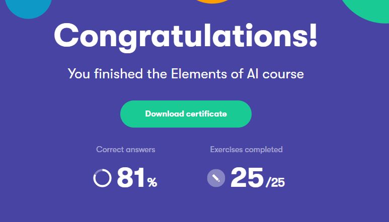 Graduation Ceremony for Elements of AI Course Online Learning Success Graduation Ceremony for Elements of AI Course Online Learning Success